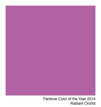 Pantone Color of the Year 2014 - Radiant Orchid