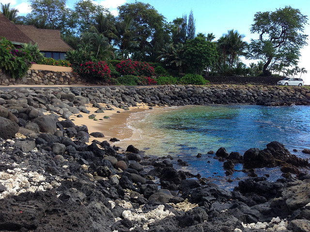 Empty beach on Maui