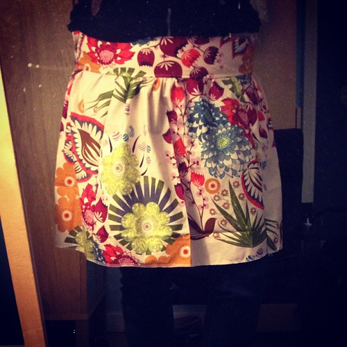 Unpressed and haven't sewn a hem yet but LOOK! I made a SKIRT! #itsbeenawhile #selfishsewing #loulouthi