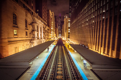 EL Train Station, Chicago