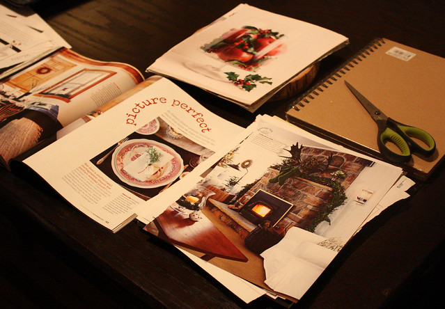 Making a Christmas Inspiration notebook