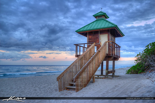 Boca Raton Florida Lifeguard Tower at South Beach Park by Captain Kimo