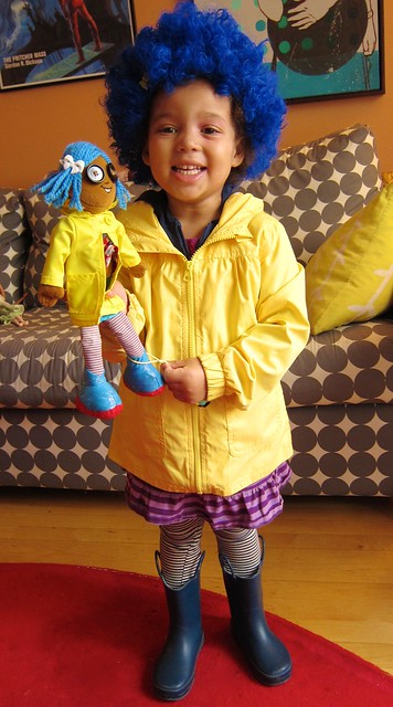 "Zoraline" and her little me (Z as Coraline from her favorite movie of the same name)