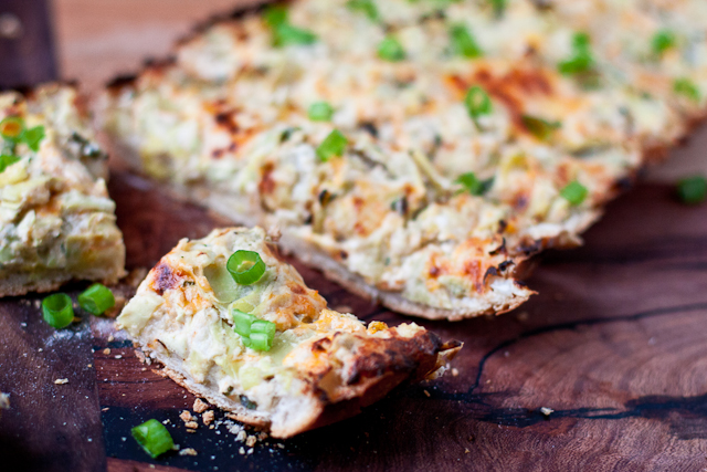 Cheesy Crab & Artichoke Bread