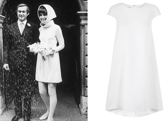Audrey Hepburn short wedding dress