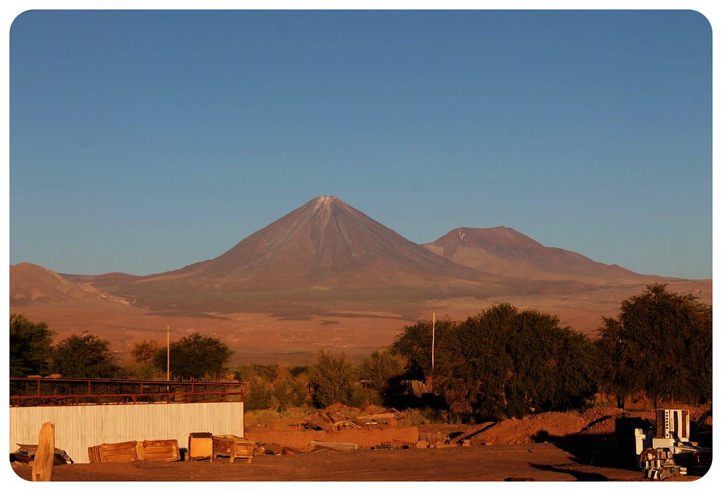 San Pedro de Atacama with volcano