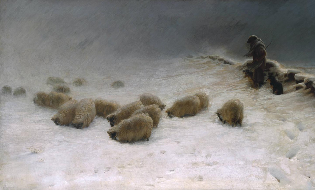 The Joyless Winter Day by Joseph Farquharson, 1883