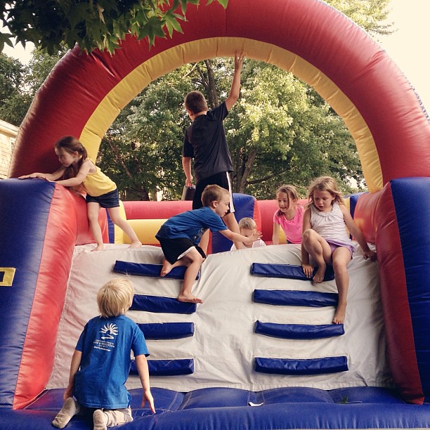 Bouncy house wildness! #summer #blockparty #iloveourstreet