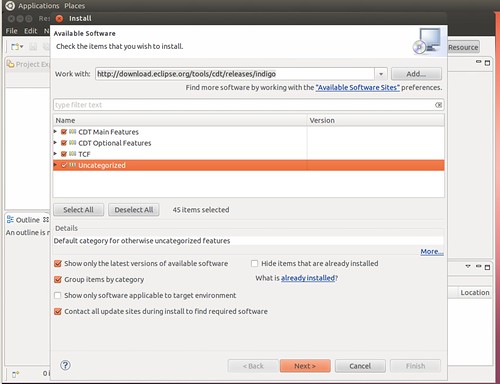 Ubuntu 12.04 Eclipse install CDT 1