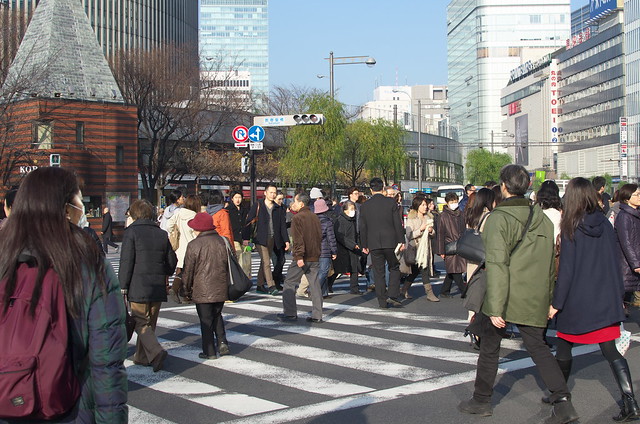 東京路地裏散歩 交差点 2014年2月2日