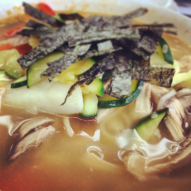 Dak Kalguksu (닭칼국수 / Korean Chicken Knife-Cut Noodle Soup)