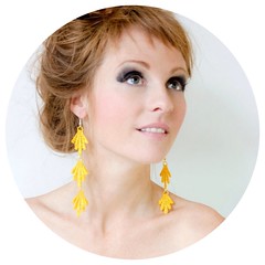 Yellow Lace Earrings
