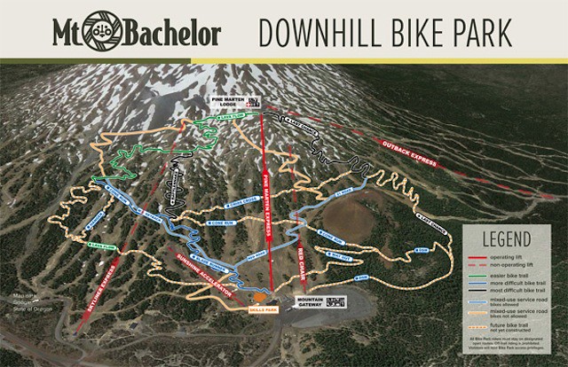 Bachelor Bike Park map