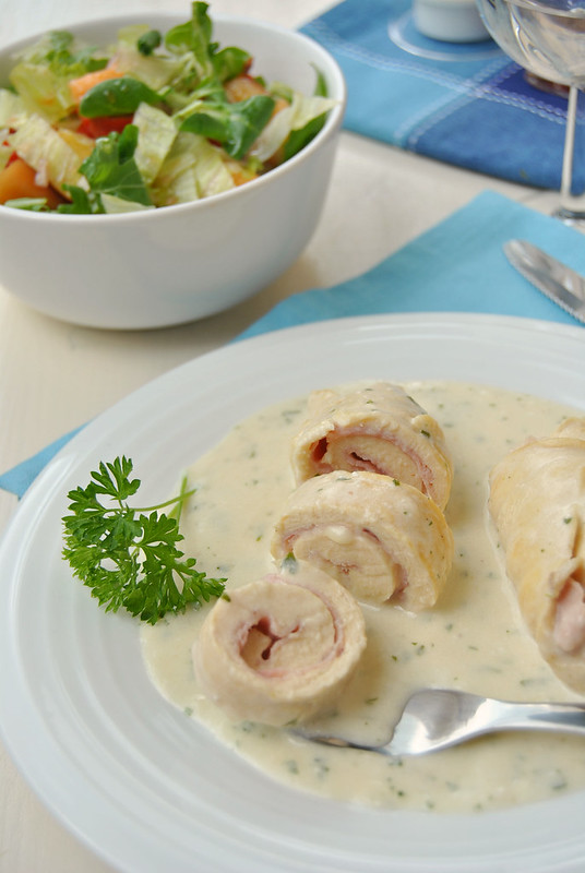 chicken rolls with ham and cheese