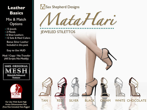 Mata Hari Jeweled Stilettos - Leather Basics Pack