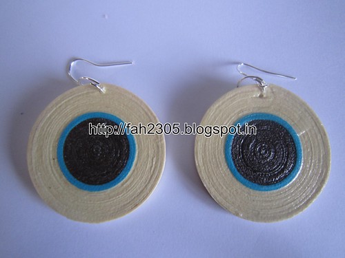 Handmade Jewelry - Paper Quilling Disk Earrings (8) by fah2305