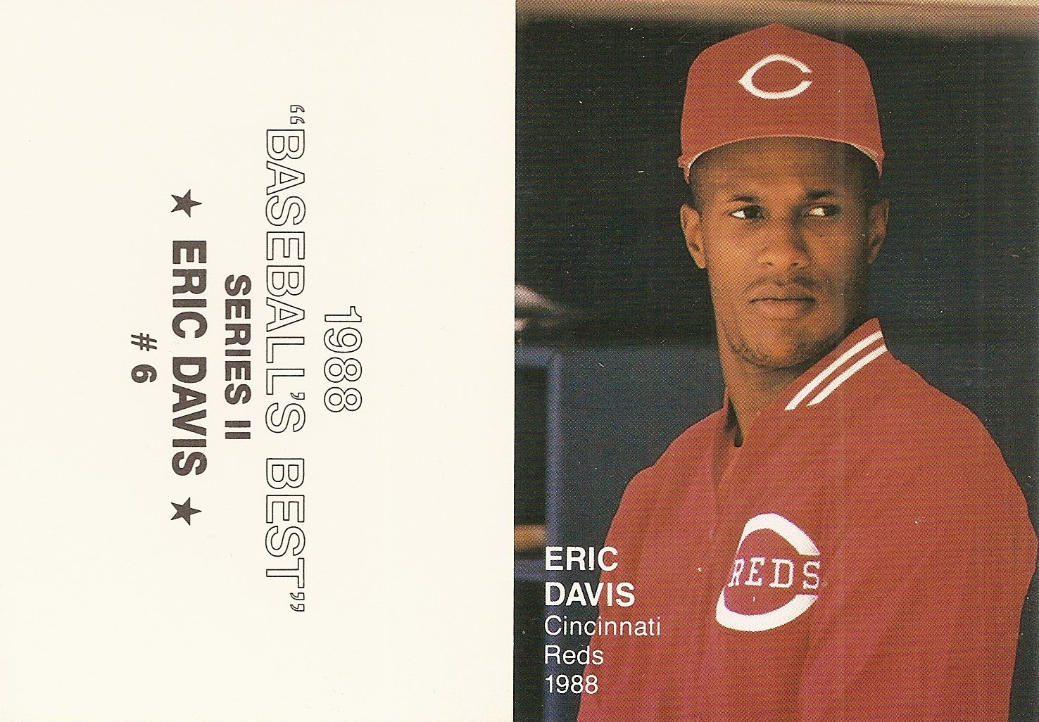 Eric Davis 1988 Star Company Cincinnati Reds YELLOW  Promo Card 