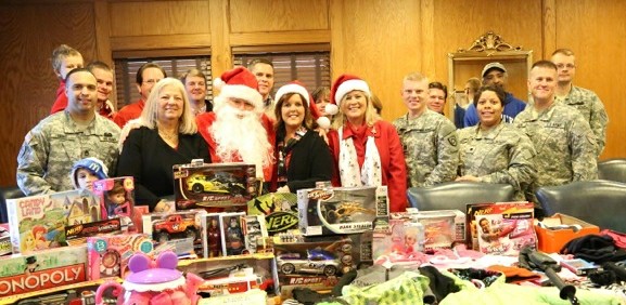 Operation Military Cheer Lexington Homebuilders toy drive pick up