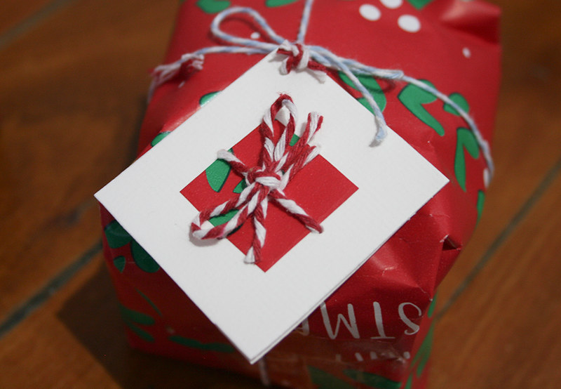 Christmas gift tags - close up