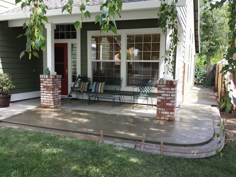 Porch Extension With Brick Edge In Davis