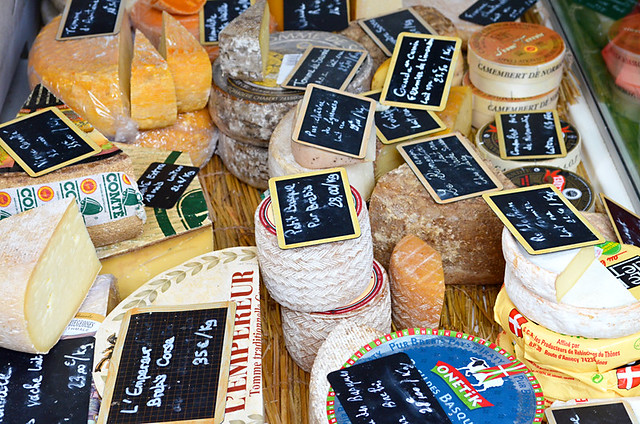 Cheese, Issigeac Market, Dordogne, France