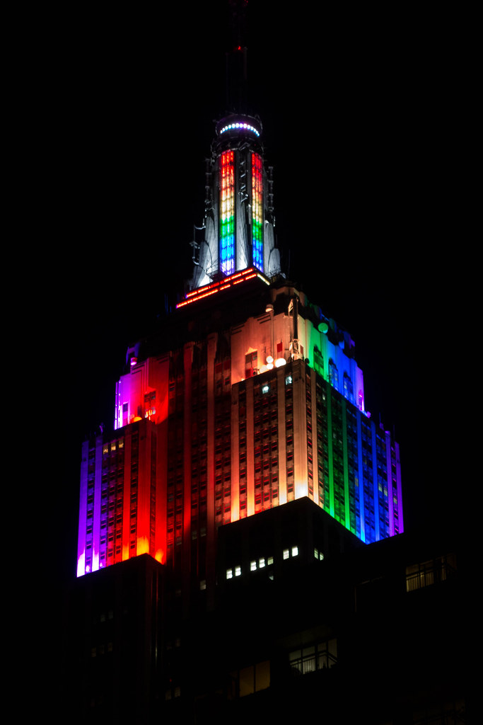 Empire State Building Lit Up With Rainbow Colors In Honor of New York City Pride Week