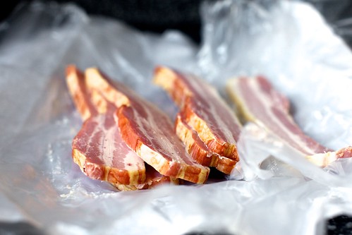 insanely thick bacon; use moderately thick instead
