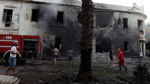 Libya explosion in Benghazi on September 10, 2013. This represents the first anniversary since the US consulate was destroyed. by Pan-African News Wire File Photos