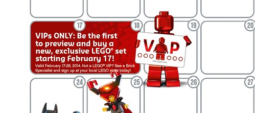 LEGO February Calendar VIP Exclusive Set