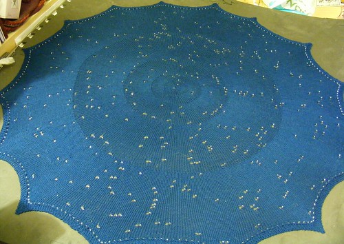 Star chart of the northern hemisphere by trisknits