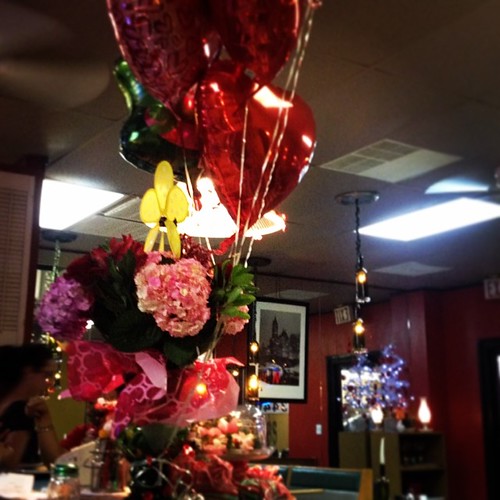 Even the pizza place is all about Valentine's Day. 