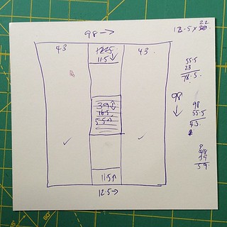 My über technical mathematics for quilt back. #ihatemaths