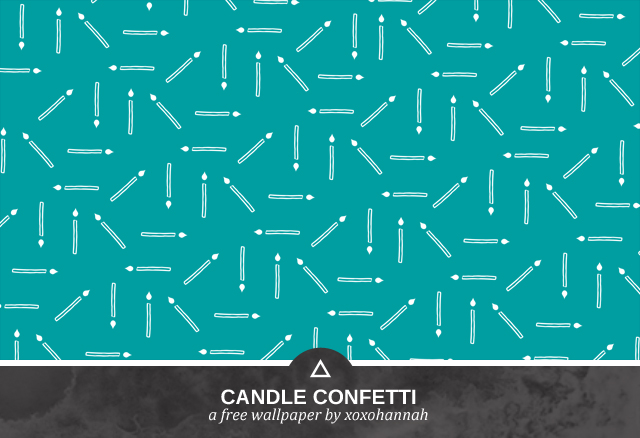 Candle Confetti Desktop Background Preview in Teal