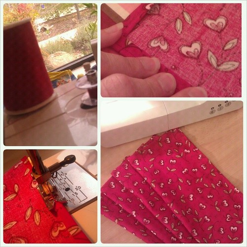 Four new napkins for our Valentine's Day family meals #valentine #sewing #home #holiday #homemade #loveinthesuburbs
