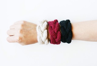 cabled bracelets/braided cuffs