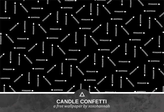Candle Confetti Desktop Background Preview in Black