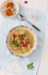 Turkey Soup with Mushrooms