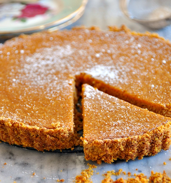 Pumpkin & Coconut Tart - A Gluten Free Baking Recipe | www.fussfreecooking.com