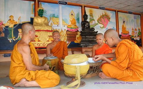 Special breakfast on a Buddhist day by tGenteneeRke along the Mekong river
