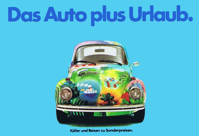 GGK (Düsseldorf, DE) Schirner (Michael, DE - CD) 1975 Das Auto plus Urlaub (Volkswagen AG Wolfsburg) Plakat 18-1