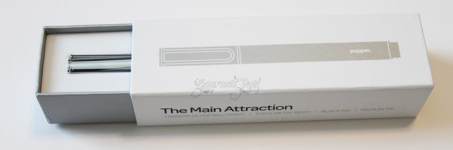 @poppin The Main Attraction Silver Pen With Magnetic Cap Packaging