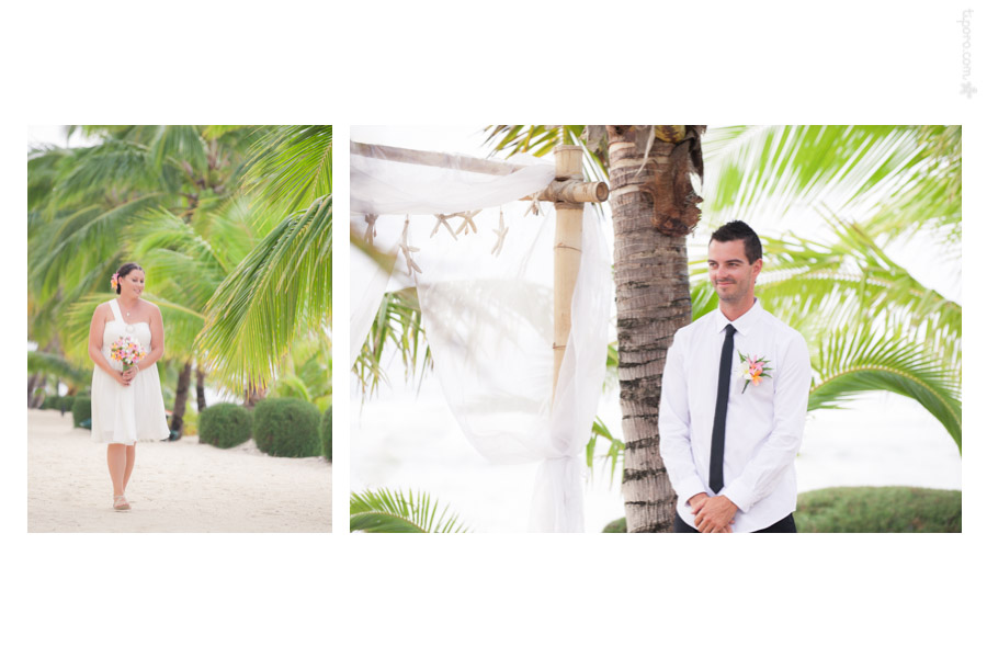 The Ceremony. beach wedding ceremony, wedding arch, Rarotonga, island