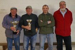 22/02/2014 - Plougasnou : Les finalistes du concours de boules plombées en doublettes formées