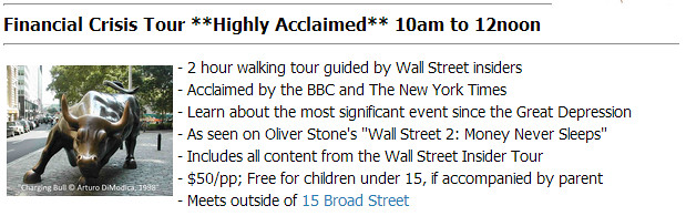 Um tour para ficar por dentro de Wall Street