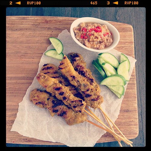I love the smell of satay in the morning... #newproject #foodphotography RJ already laid claim to #eatingtheprops