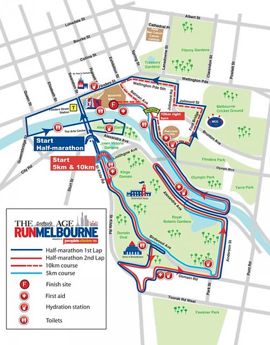 Run Melbourne 2013 Map