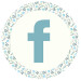 Blue Floral Media Icon - Facebook
