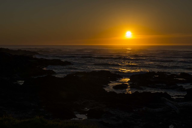 Sunset on the Oregon Coast near Alsea Bay