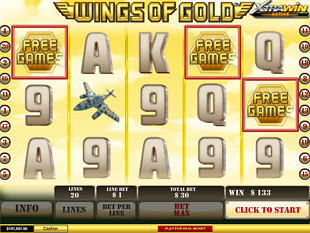 free Wings of Gold free spins feature