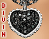 Black Dia Heart Necklace